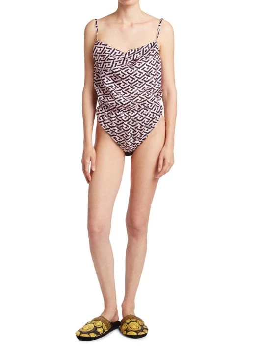 Versace Greca Print Silk Bodysuit 2 Versace Greca Print Silk Bodysuit - Image 2
