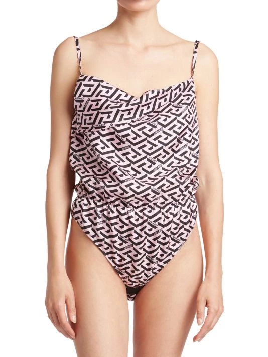 Versace Greca Print Silk Bodysuit 3 Versace Greca Print Silk Bodysuit - Image 3
