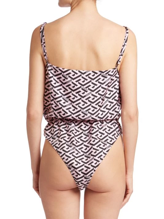 Versace Greca Print Silk Bodysuit 5 Versace Greca Print Silk Bodysuit - Image 5