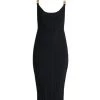 Versace Rib-Knit Medallion Midi-Dress