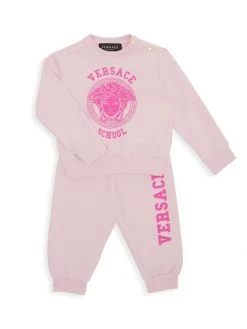 Versace Baby Girl's 2-Piece Felpa + St. Medusa Logo Tracksuit For Kids