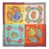 Versace Mixed-Print Silk Square Foulard