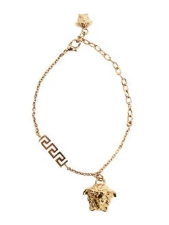 Versace Goldtone Metal Medusa Charm Bracelet For Men