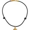 Versace Leather & Goldtone Metal Medusa Head Pendant Necklace For Men