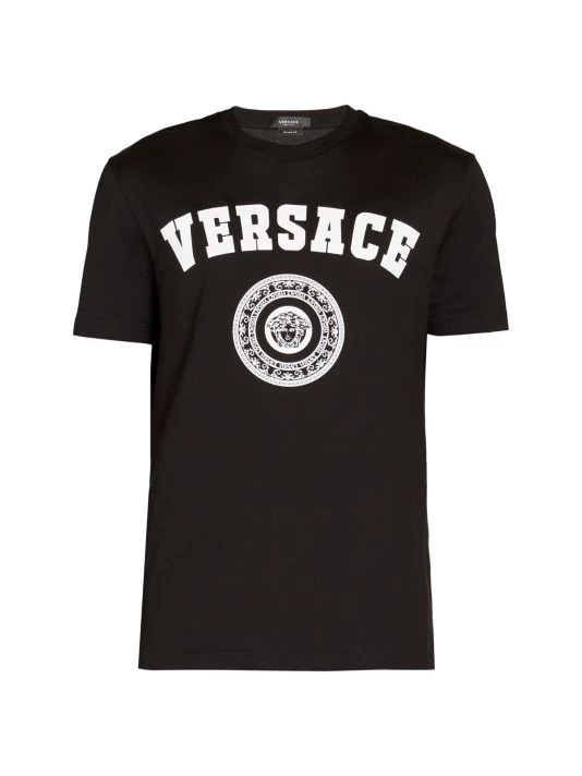 Versace Varsity Logo T-Shirt For Men Black 3 Versace Varsity Logo T-Shirt For Men Black - Image 3