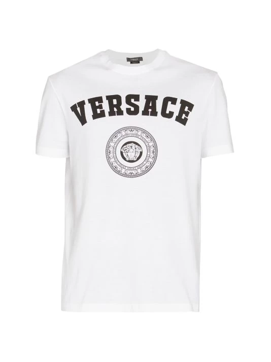 Versace Varsity Logo T-Shirt For Men Black 4 Versace Varsity Logo T-Shirt For Men Black - Image 4