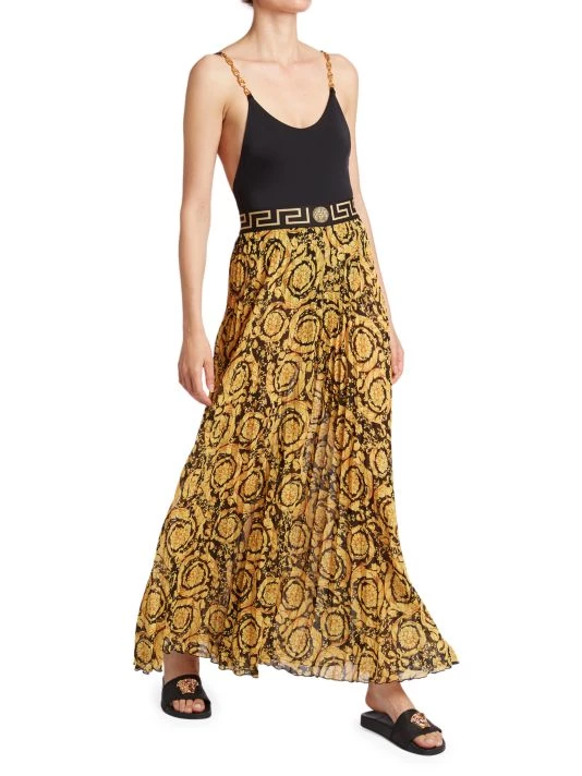 Versace Baroque Print Pleated Pants 2 Versace Baroque Print Pleated Pants - Image 2