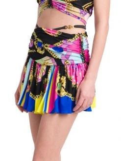 Versace Barocco Print Strappy Miniskirt -Versace Online Shop unnamed file 2471