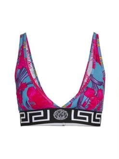 Versace Logo Stretch-Cotton Bralette