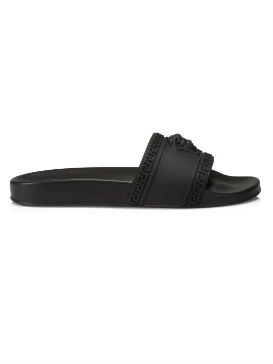 Versace Medusa Pool Slides For Men Black 1 Versace Medusa Pool Slides For Men Black