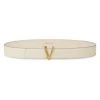 Versace Virtus V-Buckle Belt Optical White Versace Gold