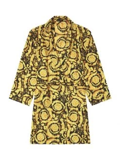 Versace Printed Silk Robe For Men