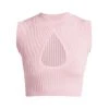 Versace Rib-Knit Keyhole Top