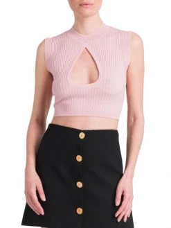 Versace Rib-Knit Keyhole Top -Versace Online Shop unnamed file 2548
