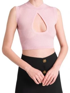 Versace Rib-Knit Keyhole Top -Versace Online Shop unnamed file 2551