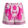 Versace Silver Baroque Silk Pajama Shorts