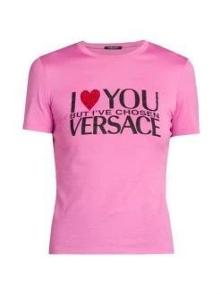 Versace Jersey Graphic T-Shirt Pink -Versace Online Shop unnamed file 2617