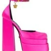 Versace Satin Platform Pumps Orchid