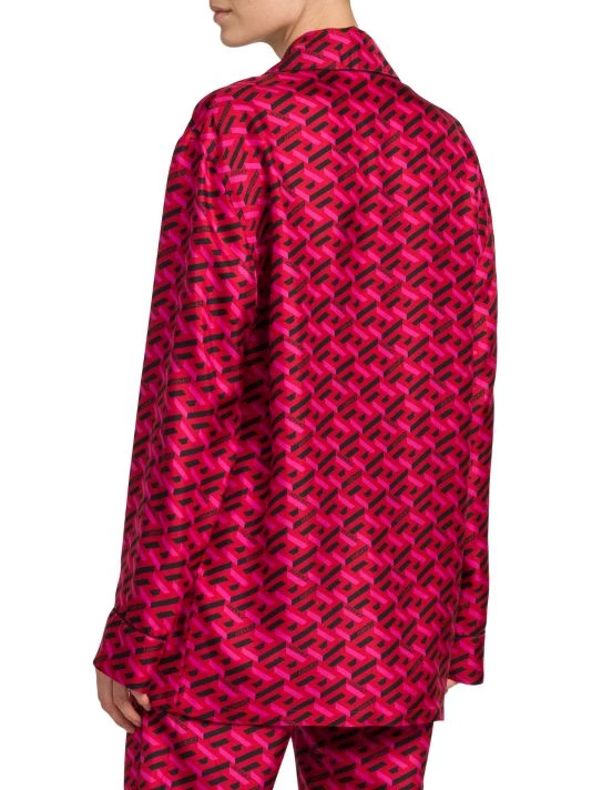 Versace Greek Signature Silk Pajama Top 5 Versace Greek Signature Silk Pajama Top - Image 5