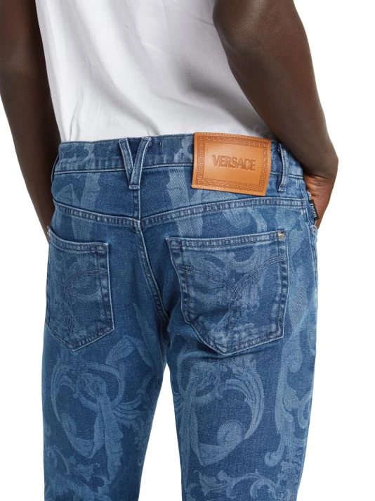 Versace Silver Baroque, Fuchsia And Tawny Skinny Jeans For Men 6 Versace Silver Baroque, Fuchsia And Tawny Skinny Jeans For Men - Image 6