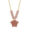 Versace Whimsy Medusa Goldtone & Strass Crystal Pendant Necklace