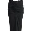 Versace Ruched Strappy Georgette Midi-Skirt