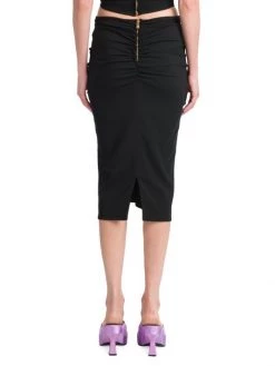Versace Ruched Strappy Georgette Midi-Skirt -Versace Online Shop unnamed file 2686
