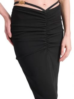 Versace Ruched Strappy Georgette Midi-Skirt -Versace Online Shop unnamed file 2687