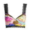 Versace Barocco Print Lace-Trim Bra Top