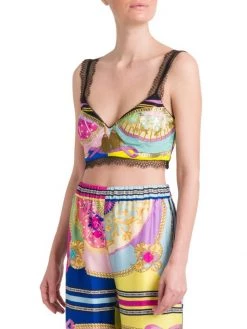 Versace Barocco Print Lace-Trim Bra Top -Versace Online Shop unnamed file 2691