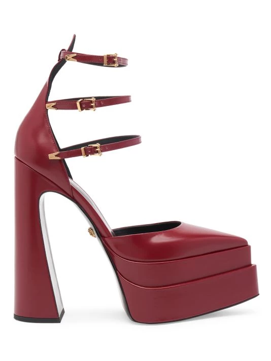 Versace Leather Platform Strappy Pumps 1 Versace Leather Platform Strappy Pumps