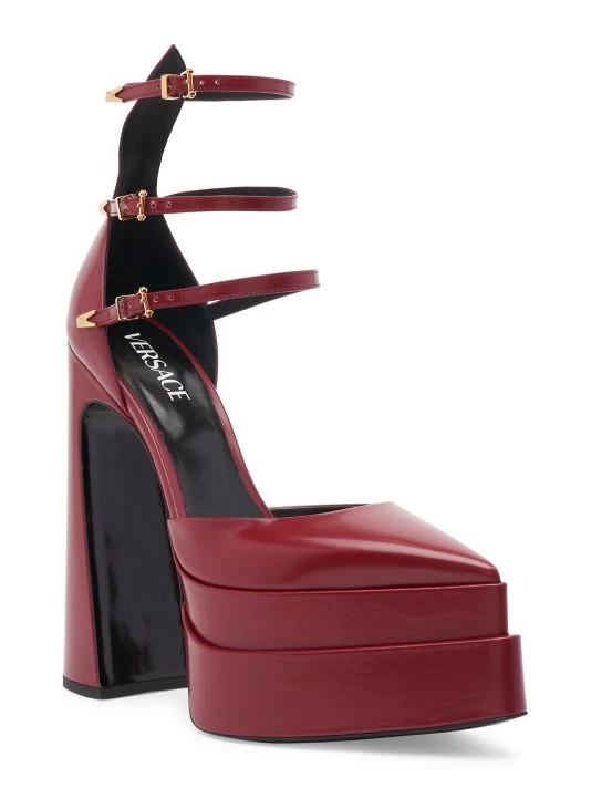 Versace Leather Platform Strappy Pumps 2 Versace Leather Platform Strappy Pumps - Image 2