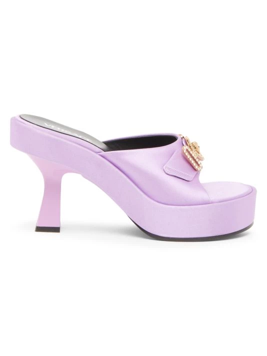 Versace Biggie Metallic Leather Mules Tawny Brown 1 Versace Biggie Metallic Leather Mules Tawny Brown