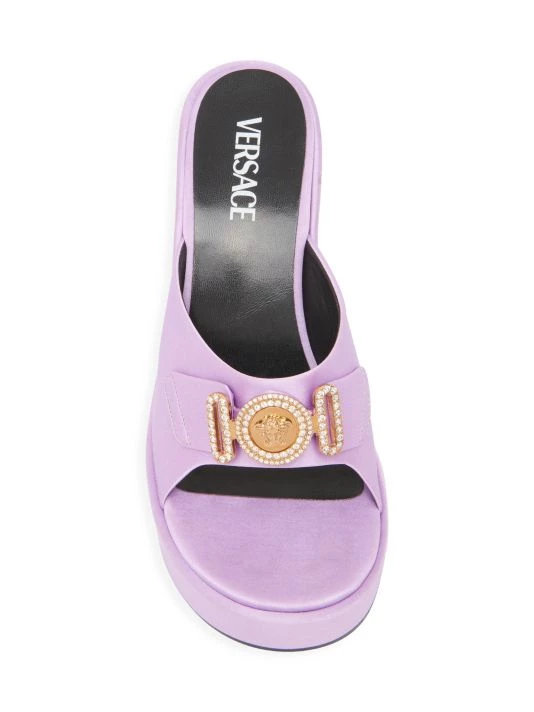 Versace Biggie Metallic Leather Mules Tawny Brown 5 Versace Biggie Metallic Leather Mules Tawny Brown - Image 5