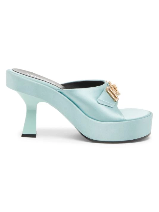 Versace Biggie Metallic Leather Mules Tawny Brown 9 Versace Biggie Metallic Leather Mules Tawny Brown - Image 9