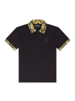 Versace Little Boy's & Boy's Barocco Piqué Polo Shirt For Kids