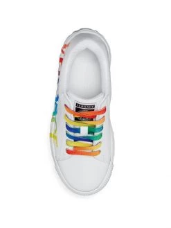 Versace Little Kid's & Kid's Leather Logo Sneakers For Kids Black Multi -Versace Online Shop unnamed file 2770