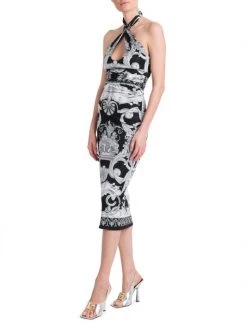 Versace Oversized Barocco Print Halter Midi-Dress -Versace Online Shop unnamed file 2805