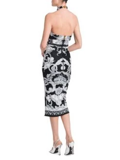Versace Oversized Barocco Print Halter Midi-Dress -Versace Online Shop unnamed file 2806