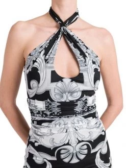 Versace Oversized Barocco Print Halter Midi-Dress -Versace Online Shop unnamed file 2807
