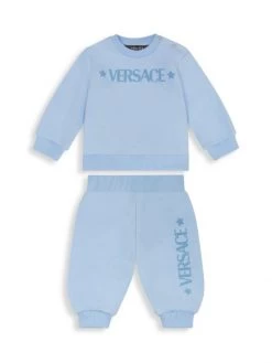 Versace Baby Boy's 2-Piece Logo-Print Sweatshirt & Joggers Set For Kids