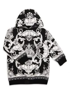 Versace Little Girl's & Girl's Baroque Sweatshirt Dress For Kids
