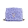 Versace Virtus Faux Fur Shoulder Bag