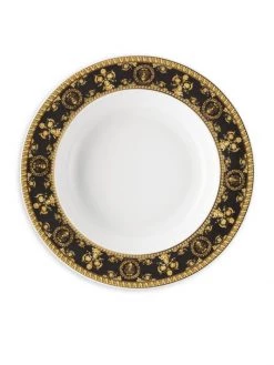 Versace I Love Baroque Nero Rim Soup Plate