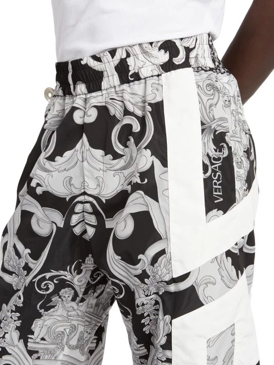 Versace Silver Baroque And Black Technical Pants For Men 6 Versace Silver Baroque And Black Technical Pants For Men - Image 6
