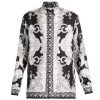Versace Informal Baroque Print Silk Shirt For Men