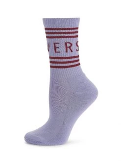 Versace Logo Crew Socks White Black