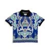 Versace Little Boy's & Boy's Piquet Baroque Polo Shirt For Kids