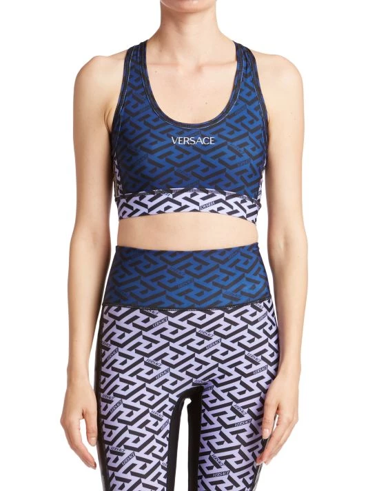 Versace Greca Print Logo Sports Bra 3 Versace Greca Print Logo Sports Bra - Image 3