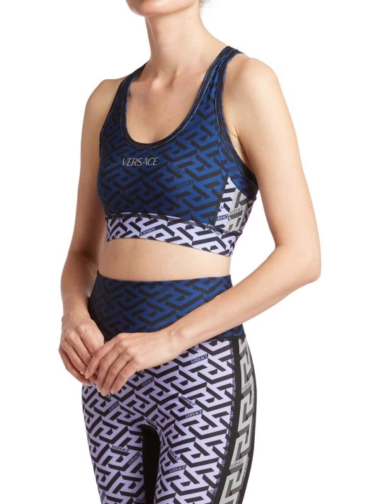 Versace Greca Print Logo Sports Bra 4 Versace Greca Print Logo Sports Bra - Image 4